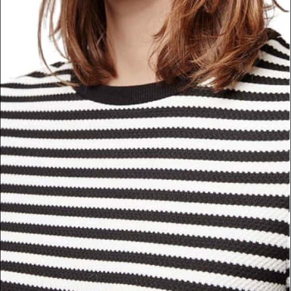 Topshop | Textured Stripe Sweatshirt - Picture 6 of 11